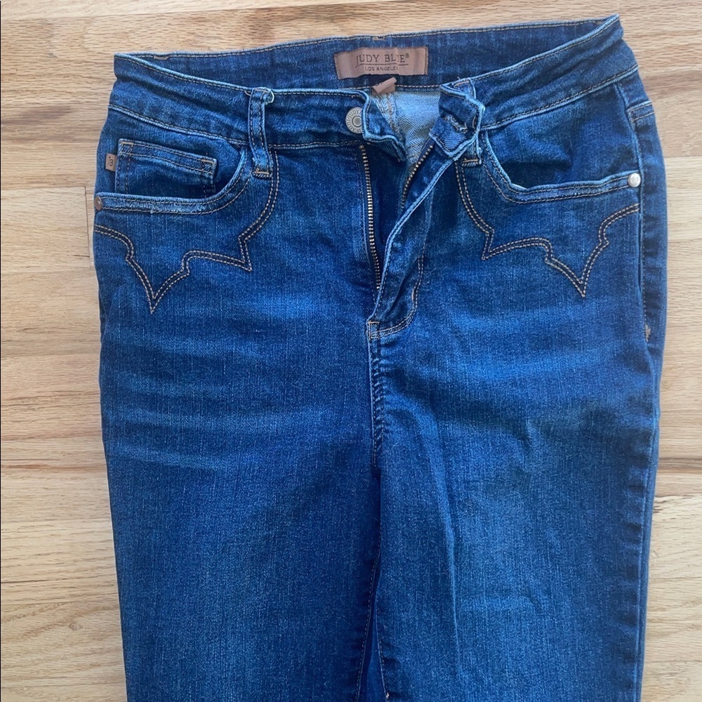Judy Blue Dark Wash western vibes Jeans - Picture 2 of 6